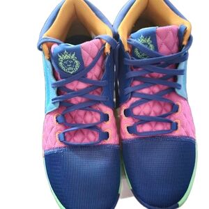 Nike Yellow Mesh Sneaker Interior with Blue Accent